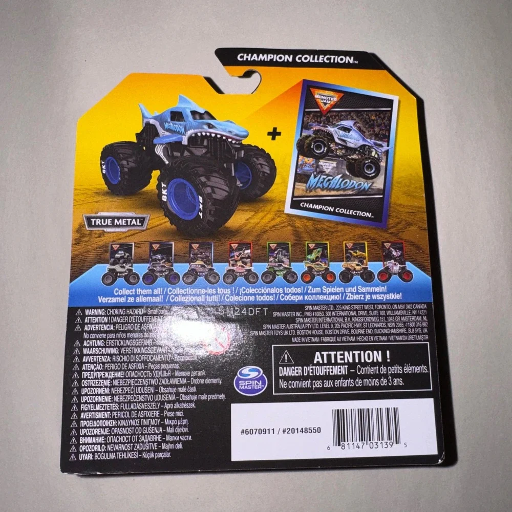Monster Jam Megalodon Champion Collection‎ 1:64 True Metal Target Exclusive Blue